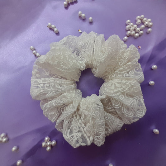 Lace-up net Scrunchie