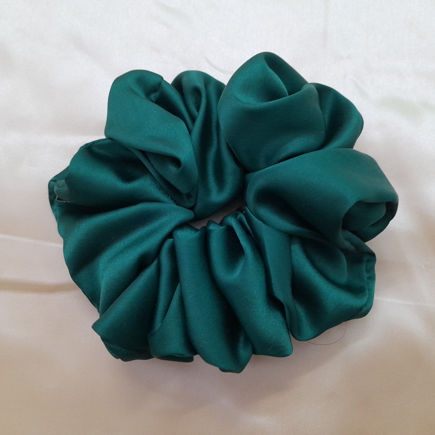 Sacramento green satin scrunchie